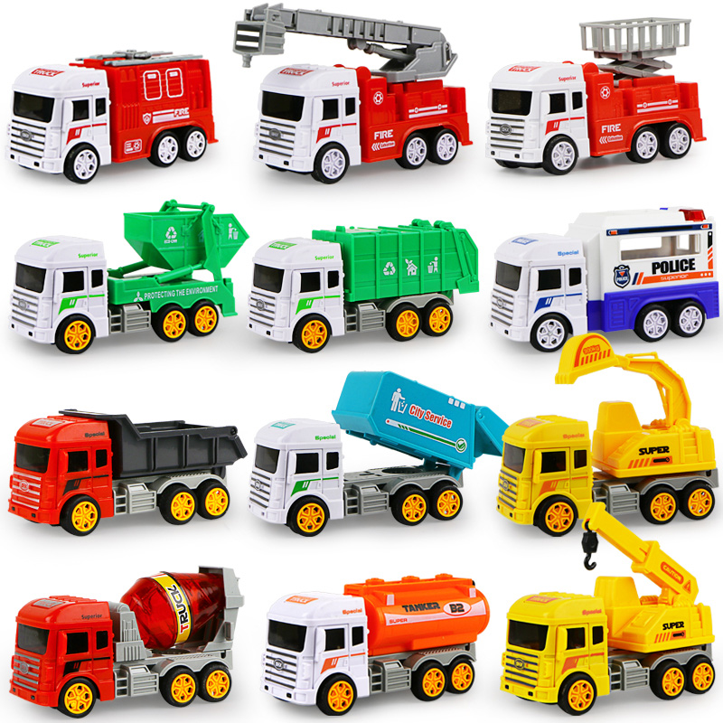 Baby Toy Car Boy Back Force Car Inertia Car Engineering Car Children Excavators Small Car Digger Suit-Taobao