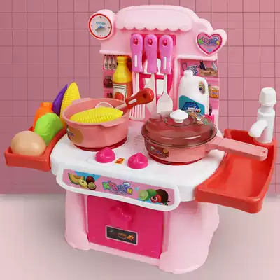 Children play house wine kitchen toy set cooking pot doll house little girl cooking cooking boy simulation kitchenware