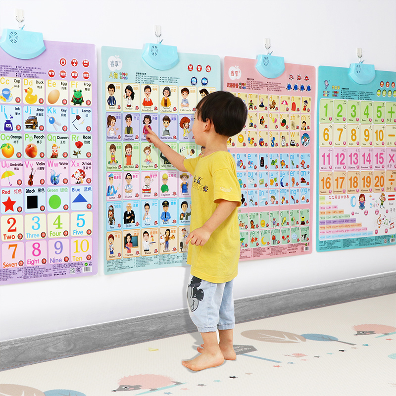 Look at the picture literacy literacy baby toy cognitive speech enlightenment early education wall sticker sound with sound flip chart 2 years old