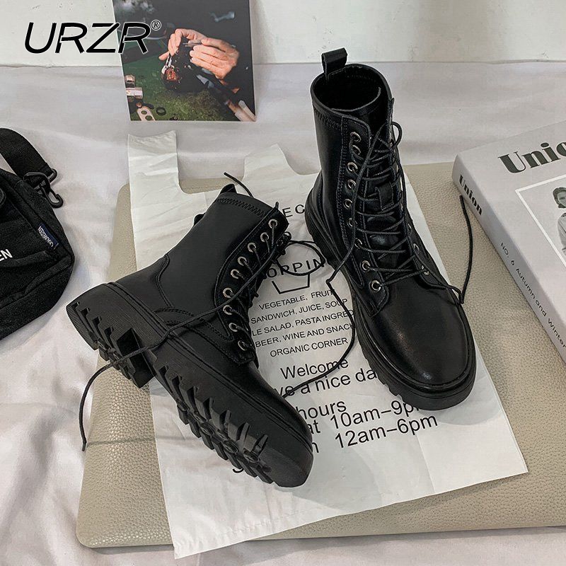 urzr Martin boots women's summer 2020 new thin British style boots single boots tide ins cool thick bottom boots