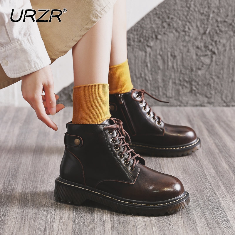 urzr Martin boots women's 2020 new autumn all-match casual Japanese British style autumn and winter short boots single boots women