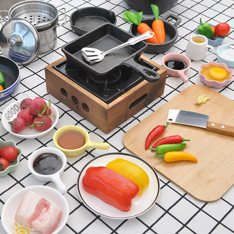 Mini kitchen cooking Genuine Cooking Suit Japanese Food Play Cooking Little Cookware Small World Costume House Wine Toy Shake