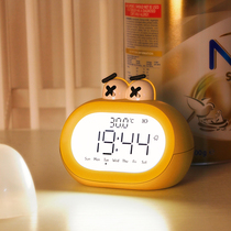 Creative electronic alarm clock students with smart high volume cartoon clock charging mute luminous children bedroom bedside
