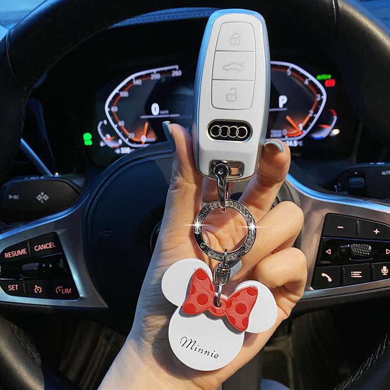 Audi key cover new A3 A6L Q7 Q8 protection bag A4L Q5L Q3 Q2L car key shell buckle high-end female