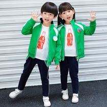 Kindergarten Garden Clothing Spring Autumn Clothing 2019 new Korean version Collage Sportswear Suit Children Class childrens school uniforms