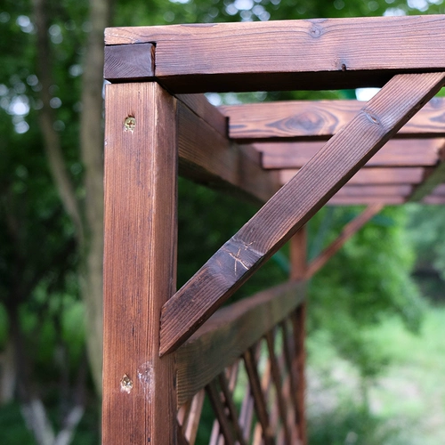 Наружная анти -коррупционная деревянная многослойная напольная пол -разделителя цветочные стойки Внутренняя балконная лестница сетка