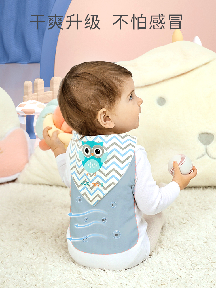 Children's back to sweat towel baby's pure cotton pad back from sweat kindergarten baby large child cotton gauze