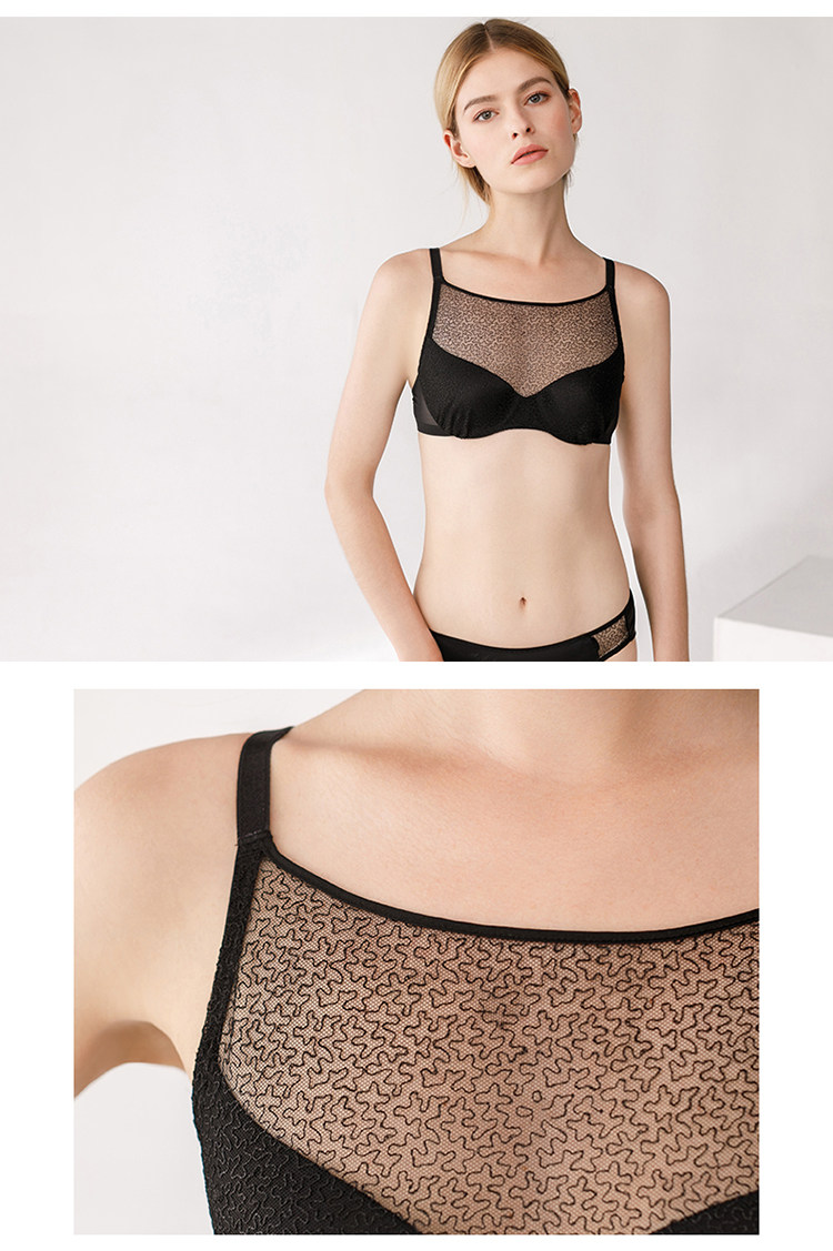 爱慕旗下 乎兮 夏季薄杯性感刺绣蕾丝抹胸文胸 天猫优惠券折后￥38包邮（￥88-50）3色可选