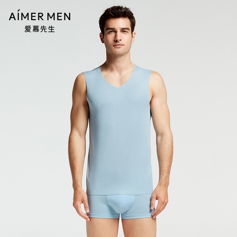 AIMER leisure Model vest coat without trace color T - shirt vest male playing bottom NS 11S 31