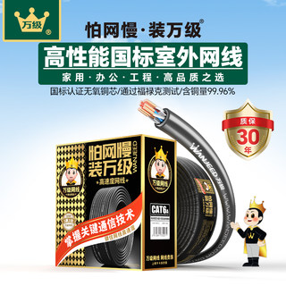 Кабель сетевой класса 6 для наружного применения, водонепроницаемый и устойчивый к солнечному излучению, для инженерного мониторинга, гигабитный, в целой коробке