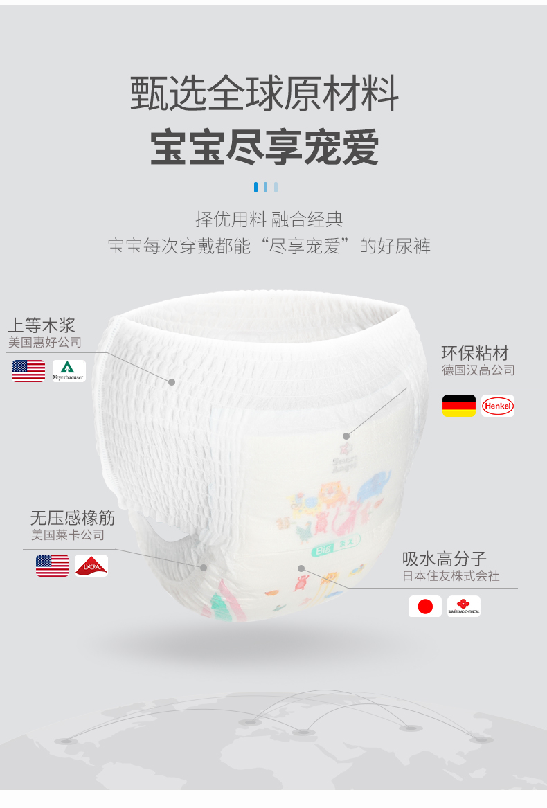 日本进口 西松屋 乐动系列婴儿超薄透气拉拉裤 XL38片 图4