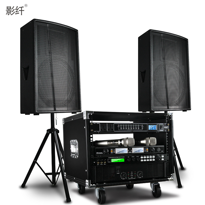 Professional Single 15 Inch Speaker Stage Performance Suit Wedding Celebration KTV Commercial Play Home Wireless Microphone Matching Speaker
