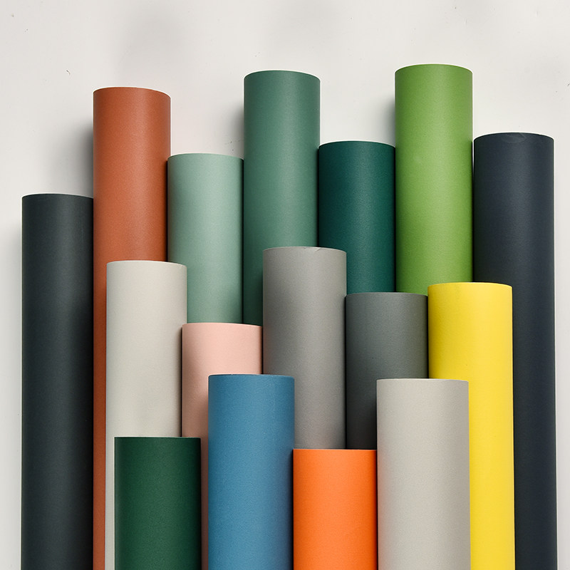 Nordic Vegetarian Color Wallpaper Modern Minimalist Upscale Wallpaper Home Bedroom Waterproof anti-stain unwoven wallpaper