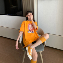 T-shirt womens short sleeve loose Korean version 2020 new summer fashion Net Red Tide brand body shirt long coat women