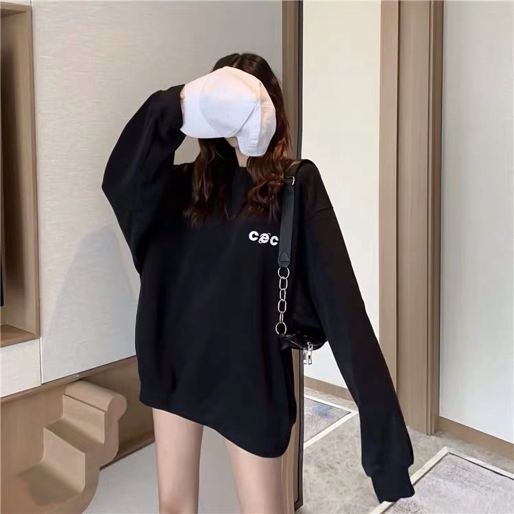 Small sweater spring and autumn thin section women's 2022 new oversize high-end sense fried street pure cotton loose and simple