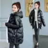 Out of season 2021 winter dress new bright face cotton-padded jacket women's medium and long Korean version loose down cotton jacket women's cotton-padded jacket