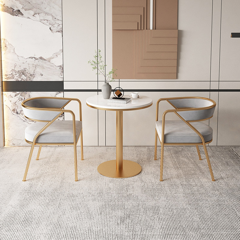 Nordic Milk Tea Dessert Cafe Sales Building Reception Talk and Table & Chair