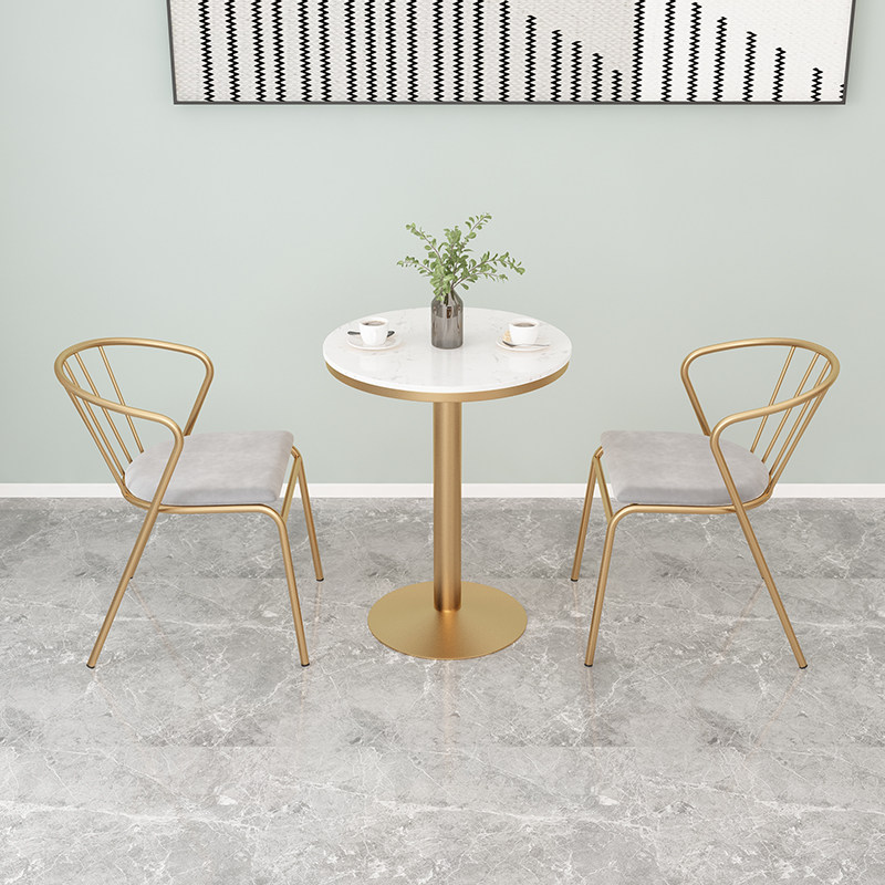 Light luxury table and chair combination balcony simple leisure three-piece suit Nordic milk tea dessert shop net red negotiation one table and two chairs