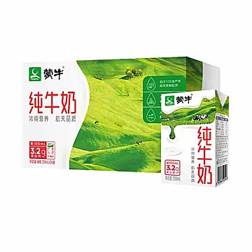 蒙牛无菌砖纯牛奶250mL*16盒