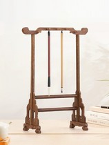 Mahogany pen holder brush hanging large calligraphy brush display stand to store solid wood simple creative brush pen
