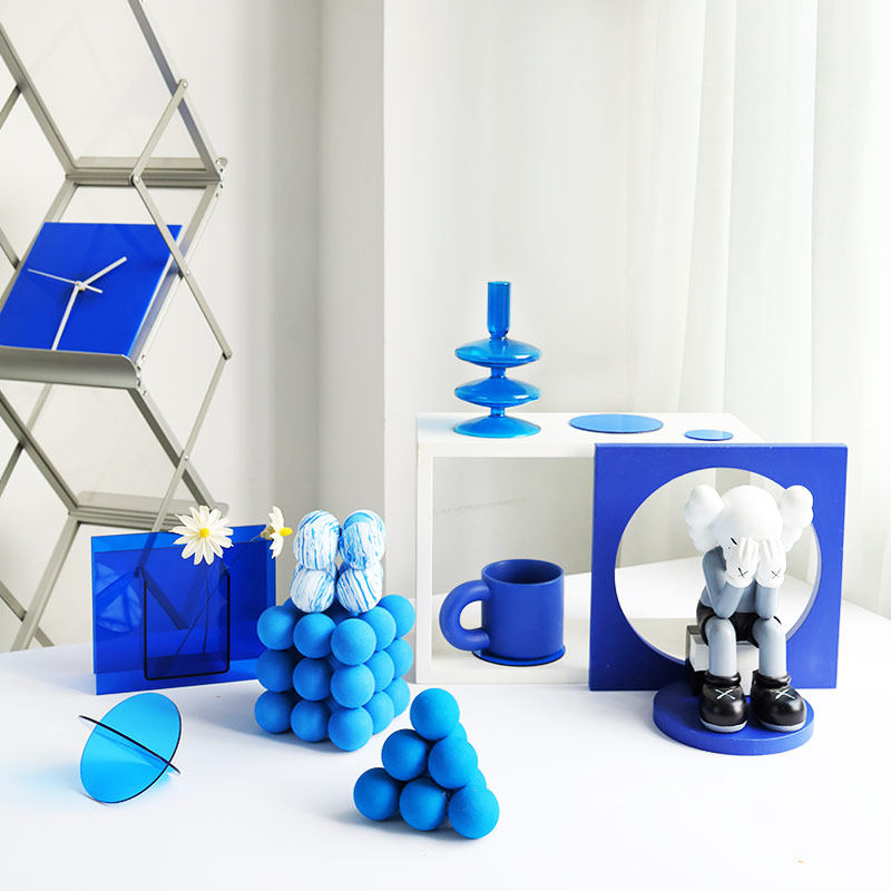 ins photo props brief Klein for blue pendulum pieces Decorative Photography Nets Red Home Clothing Shop Creative Background