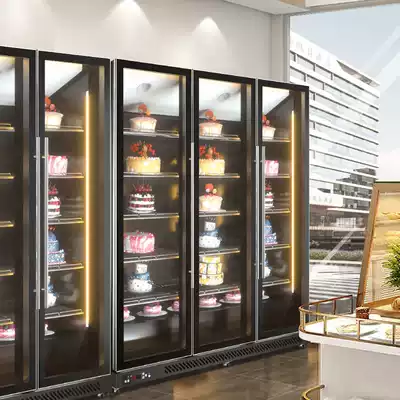 Craftsman cake display cabinet refrigerated vertical dessert baking refrigerator commercial air-cooled fruit preservation cabinet Net red freezer