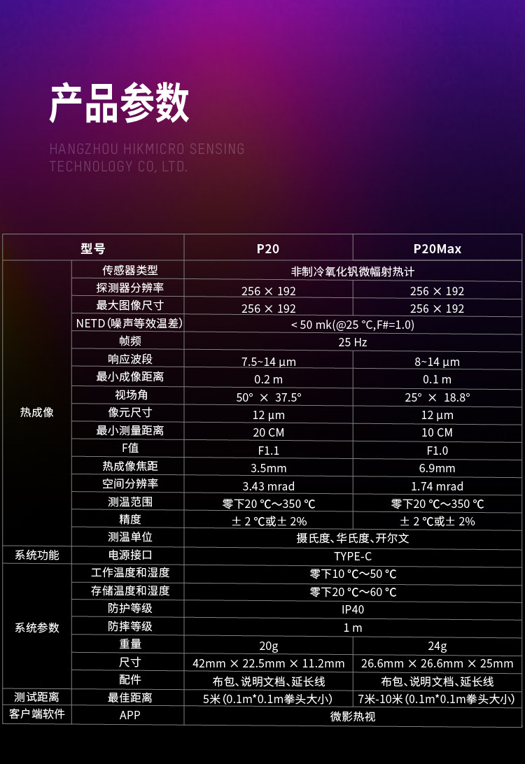 Тепловизор hikmicro海康微影便携手机热像仪红外线热成像测温仪p20测温仪