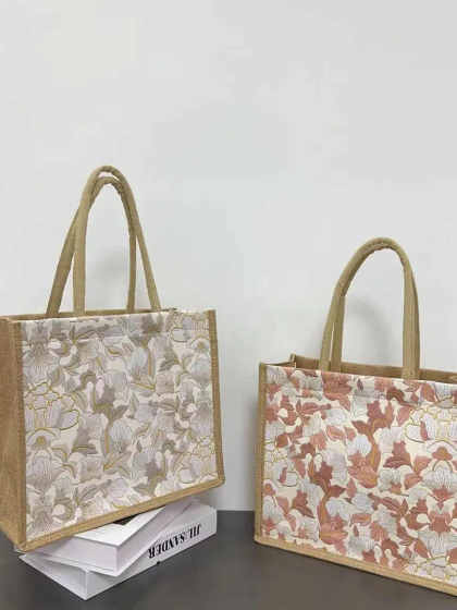 [High-Quality Zipper Model] Large New Pu Surface Waterproof Large-Capacity Bag, Portable Shoulder Tote Bag, Versatile