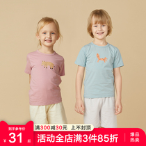 Hoocan-child pure cotton short sleeve T-shirt boy girl Summer baby half sleeve girl child girl full cotton blouse