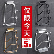 Hole-free pot cover rack put cutting board shelf wall-mounted kitchen chopping board chopping board storage supplies shelf artifact