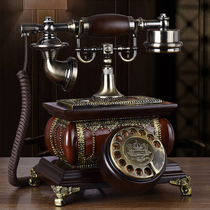 Eurostyle Retro Phone Dial Telephone living room Home Fashion creative antique solid wood fixed telephone landline machine