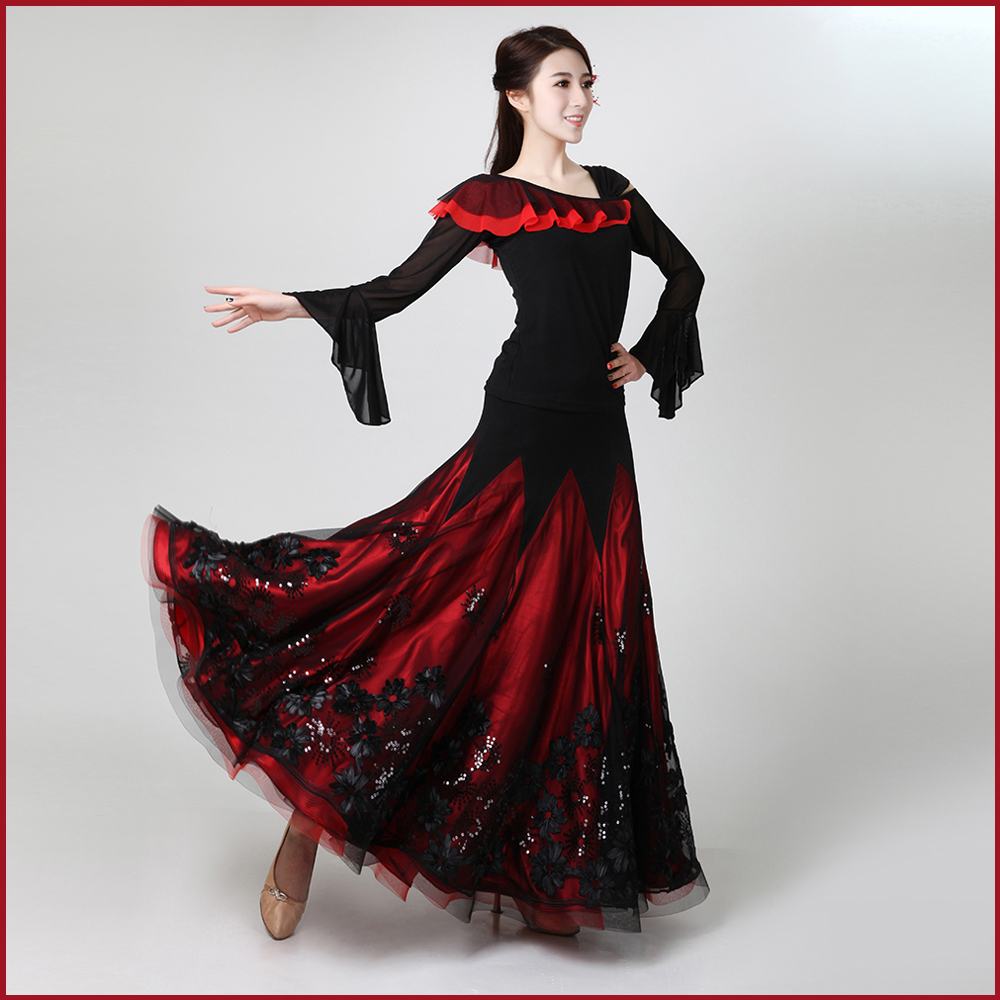 Morden Dance Dress New National Standard Dance Performance Half Body Dress Social Dance Big Swing Dress Waltz Dancer Dresses Dresses Dresses