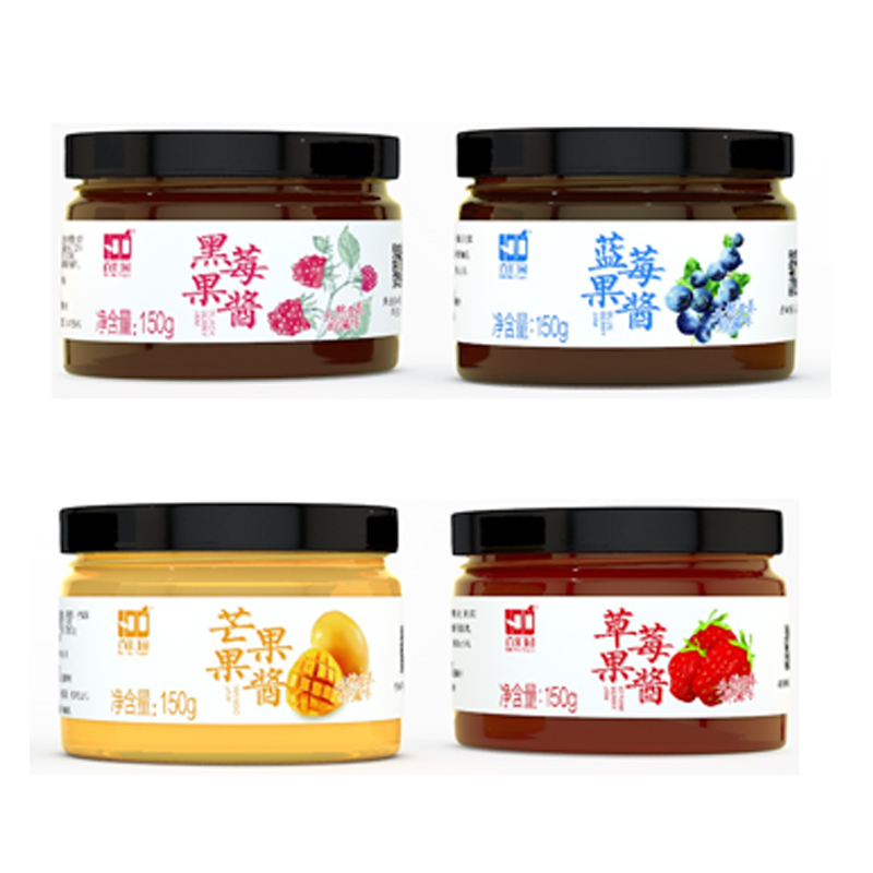百汇园蓝莓果酱芒果草莓果酱 蓝莓果粒破壁 蓝莓山药早餐涂面包酱