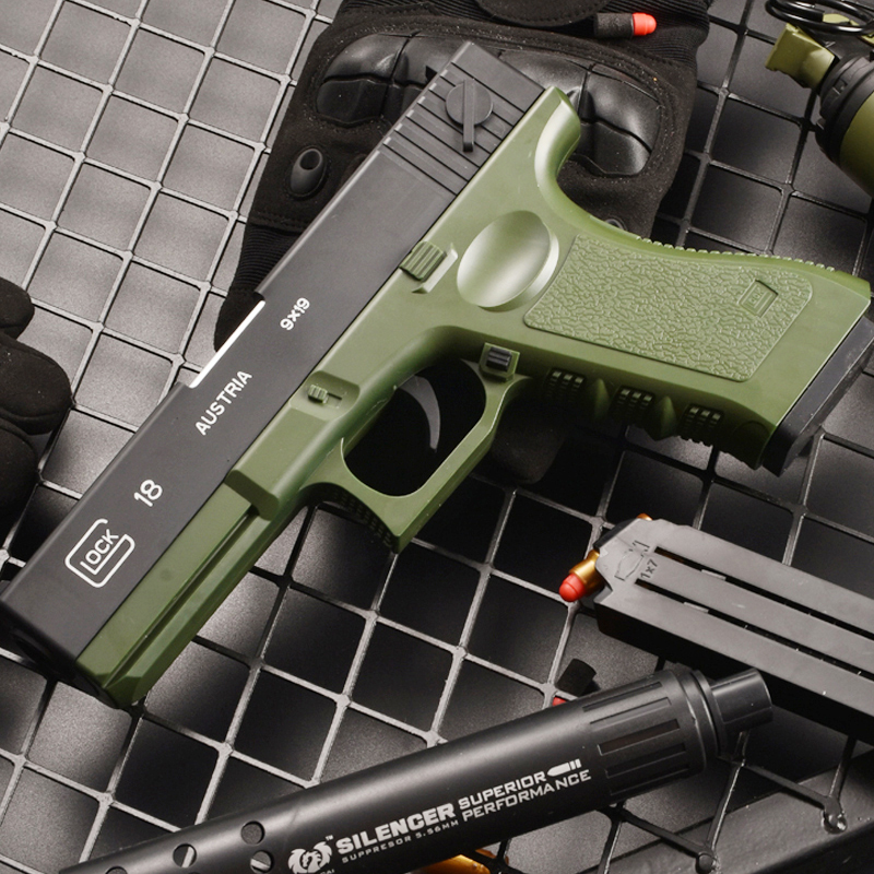 Throw-shell Glock Manual Soft Bomb Snatch Toy Gun 1911 Lower for a pint-hand small gun able to launch a child simulation model