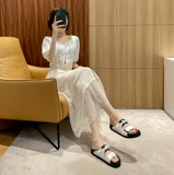 Tide, тапочки, босоножки для выхода на улицу, в стиле Шанель, 2021 года