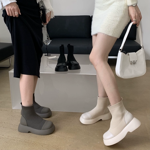 Martens, эластичные осенние ретро короткие сапоги в английском стиле, ботинки, коллекция 2022, в британском стиле
