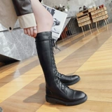 Martens, высокие сапоги, осенние универсальные ботинки, ремень, сезон осень 2019, популярно в интернете
