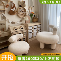 Lazy single small sofa small apartment ins living room bedroom childrens room transformation mini small sofa chair