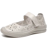 Туфли для матери, нескользящая обувь для кожаной обуви, летние сандалии, из натуральной кожи, мягкая подошва, для среднего возраста