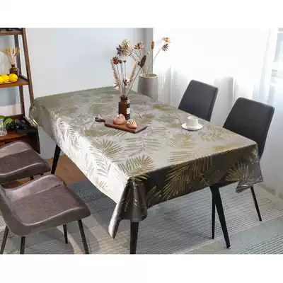 Nordic stall tablecloth High-end tablecloth net red velvet light luxury ins solid color dark green dining table coffee table square table