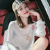 Hàn Quốc phiên bản chống UV lụa thở băng mùa hè dài tay áo lỏng lẻo kem chống nắng của phụ nữ dệt kim nữ suntshirt trắng đầu 