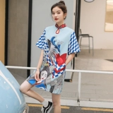 Современное ципао, платье для школьников, короткая летняя юбка, свободный крой, светлый стиль, подходит для подростков, китайский стиль