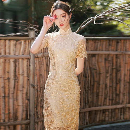 Кружевное ципао, коллекция 2022