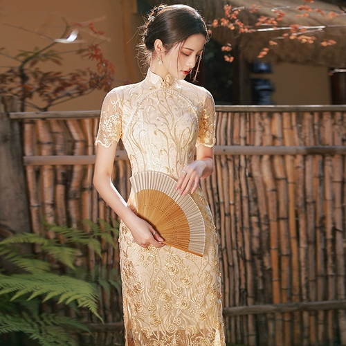 Кружевное ципао, коллекция 2022