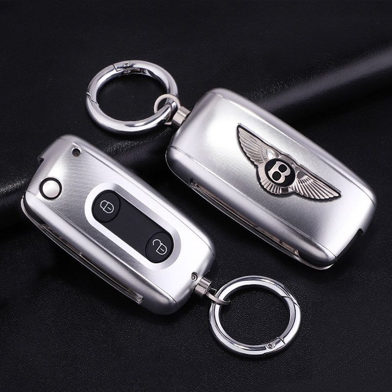 Dedicated to Bentley key case Continental key chain Mulsanne Feiqi Bentayue modified metal shell high-end key case