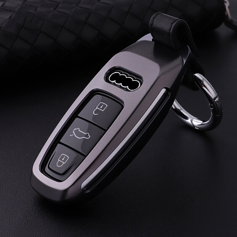 Audi key cover A8L pack new A6L A7 A7 Q7 upscale 21 A3 E tron car metal remote control shell men and women