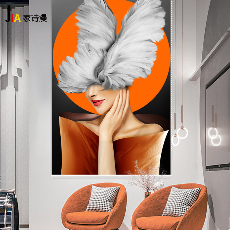 Light luxury simple roller blinds curtains roll-type blackout sunshade screen without punching installation bedroom living room porch partition