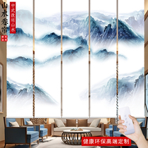 New Chinese hanging curtain roller shutter blinds Modern Chinese style office clubhouse home roller shutters