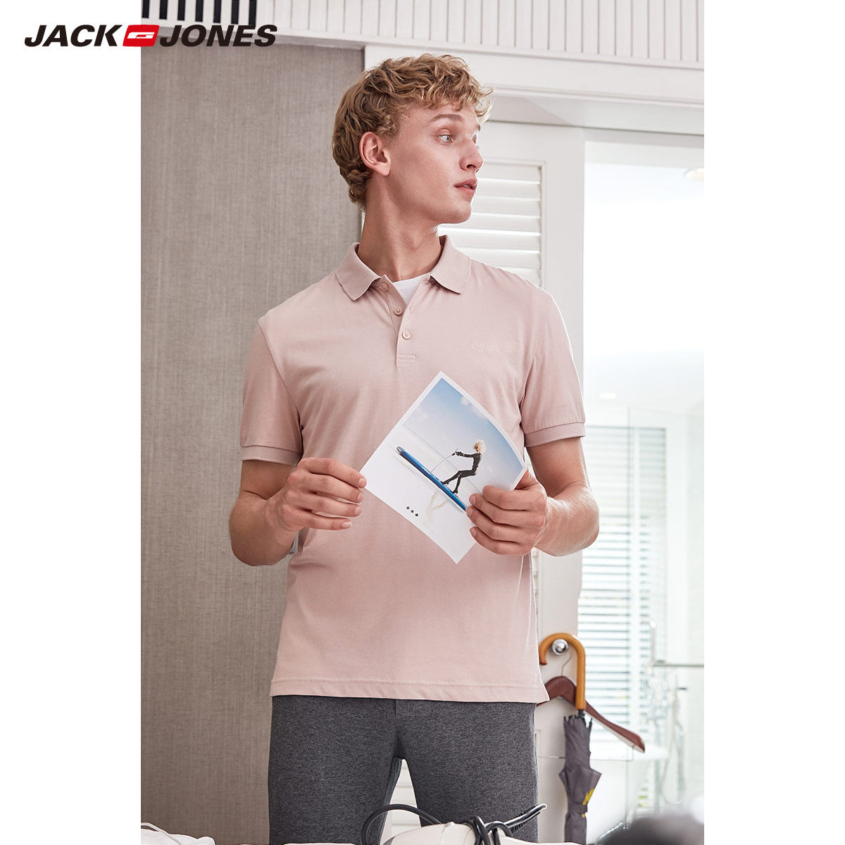 JackJones 杰克琼斯 男式短袖POLO衫 含10%桑蚕丝 天猫优惠券折后￥69包邮（￥119-50）3色可选