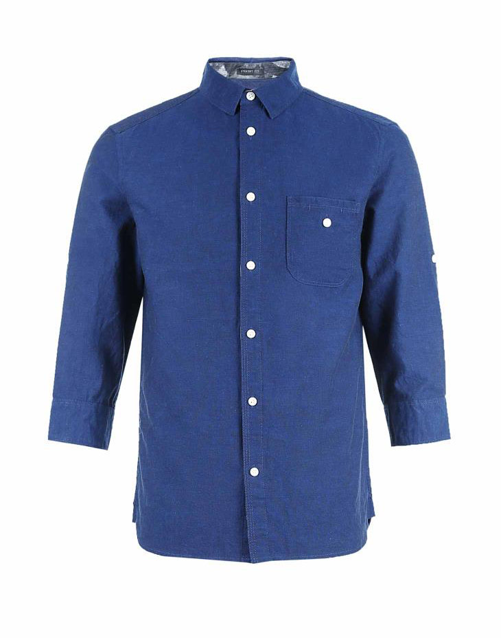 JackJones Jack Jones nam mùa thu tay áo thẳng nút áo hai lớp túi cotton 218231512 - Áo áo sơ mi nam ngắn tay công sở